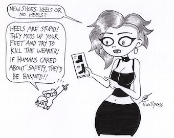 Style Change! Germaine & Foamy The Squirrel Neurotically Yours : One of a Kind Original Artwork by J.i.M.
