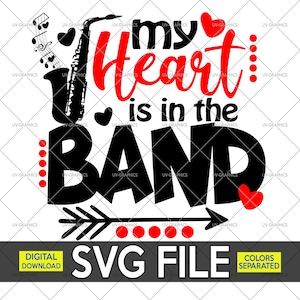 Band Mom - Shirt Design - (SVG) [Instant Download] Saxophone