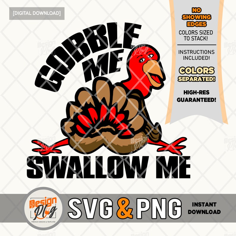 Turkey Svg Color Gobble Me (SVG & PNG) Turkey Thanksgiving High Res File [colors ...