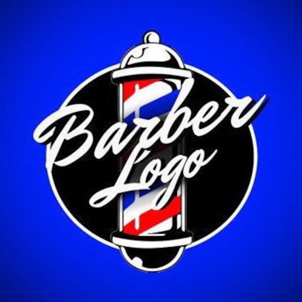 Barber Logo Template (edit with Canva) - Barber Shop Logo Design - Customizable