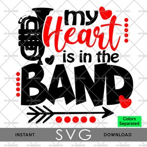 Band Mom - Shirt Design - (SVG) [Instant Download] Football, Cornet, Trumpet, Euphonium, Tuba