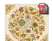 Antique Tapestry vintage gem crystal cross stitch pattern Jewelry 2 Digital Format PDF berlin woolwork victorian retro needlework chart