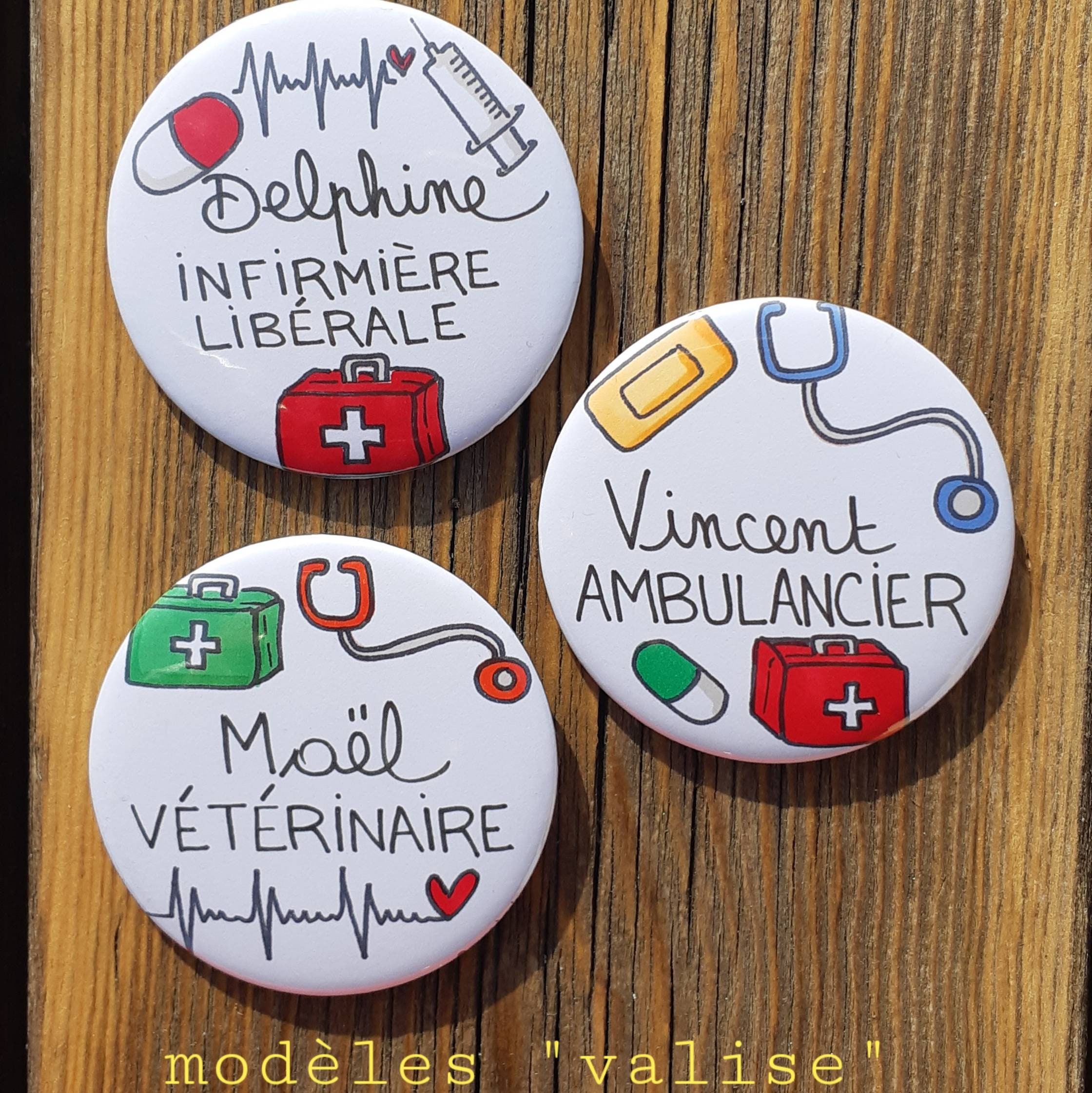 5. Badge infirmière,aide-soignante (modèle 237,238 et 292) - Un monde de  fripouilles