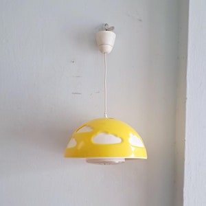 Vintage Yellow IKEA Skojig Clouds Ceiling Lamp Light