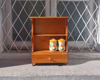 Vintage Wooden Spice Rack