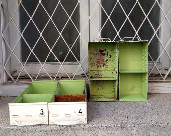 1 Paar kleine Vintage Industrielle Schubladen