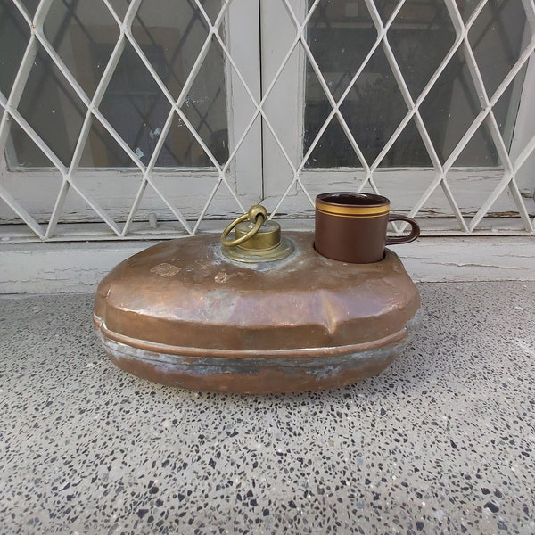 Antique Copper Hot Water Bottle Etsy