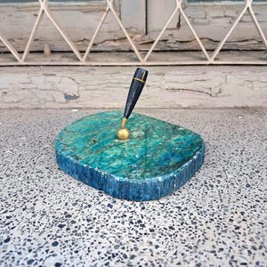 Vintage Turquoise Alabaster Pen Holder
