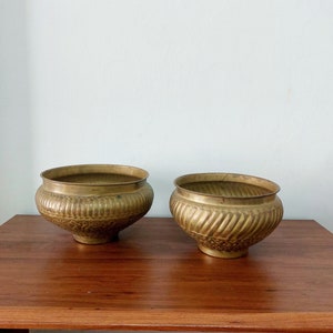 Vintage Brass Planter Flower Pot