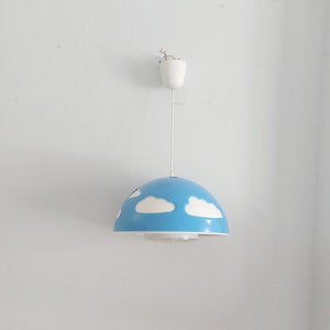 Vintage Blue IKEA Skojig Clouds Ceiling Lamp Light