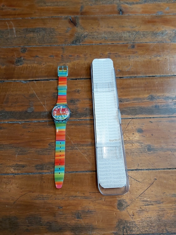 Vintage Rainbow Swatch Watch