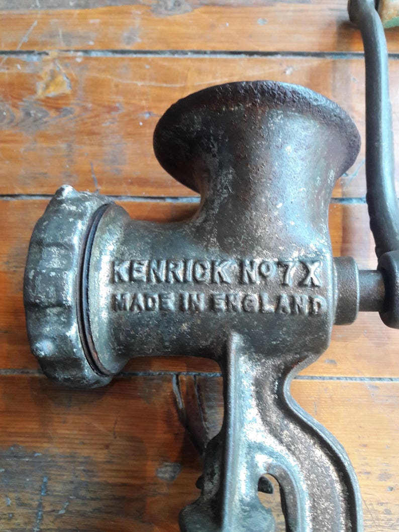 Antique Kenrick No.7 Meat Grinder Made in England Etsy