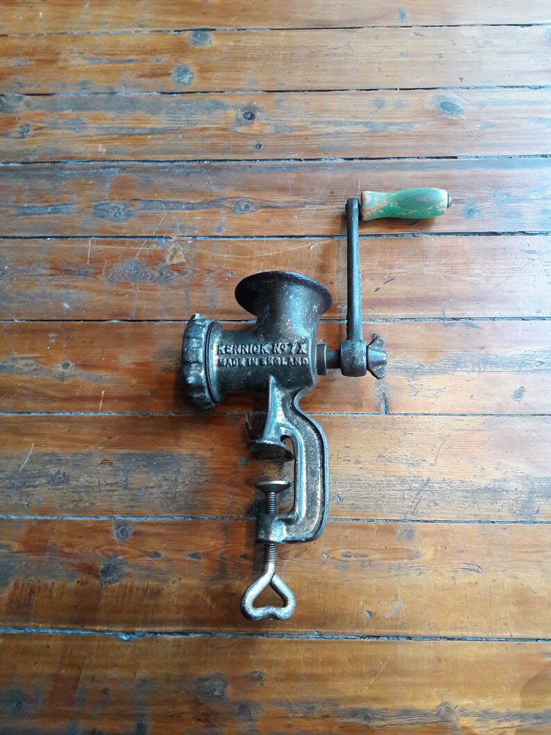 Antique Kenrick No.7 Meat Grinder Made in England Etsy