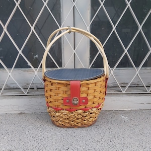 Vintage Wicker/Rattan Handmade Purse