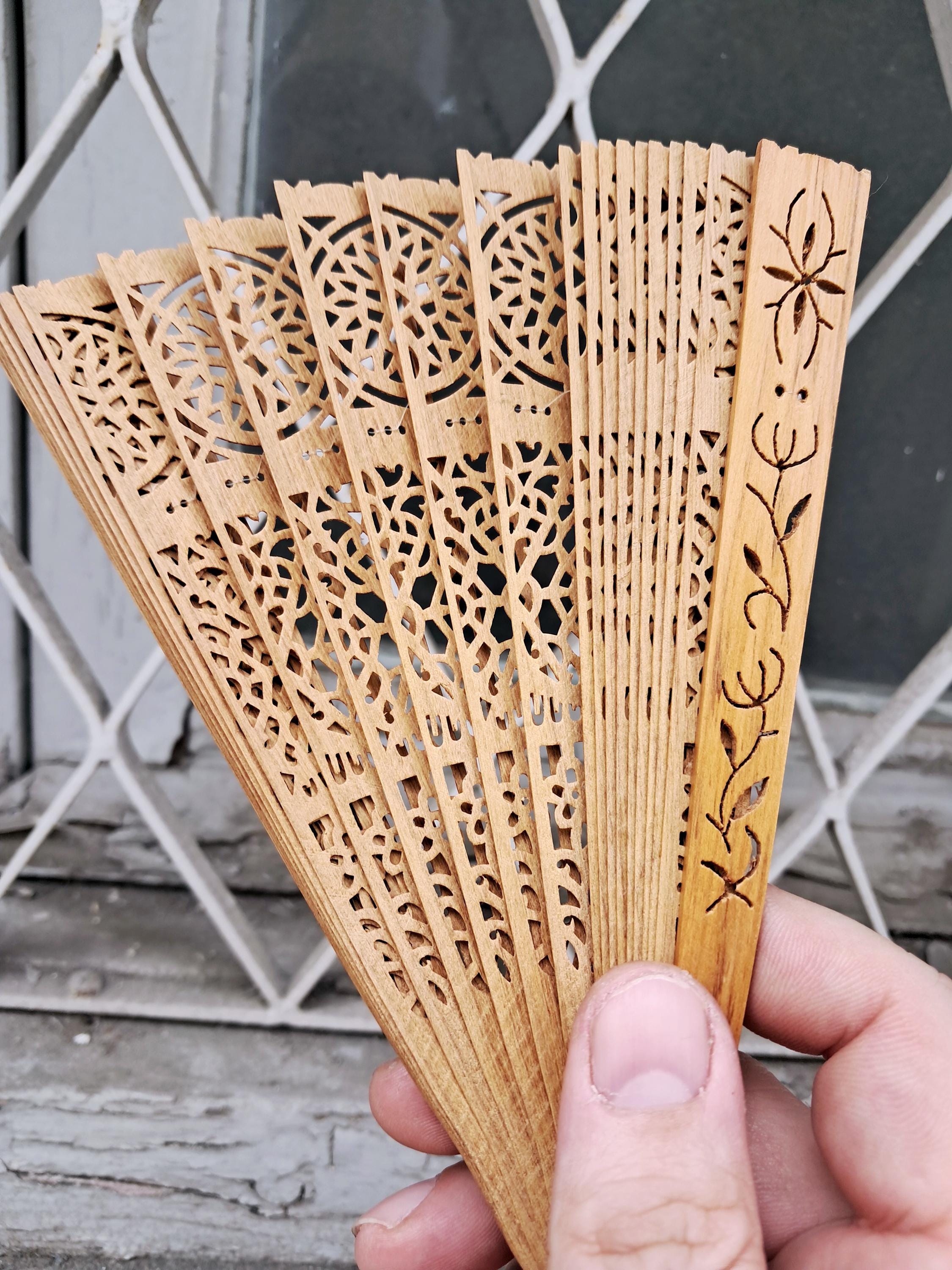 ヴィンテージ木製竹扇子（箱付き） - Etsy 日本
