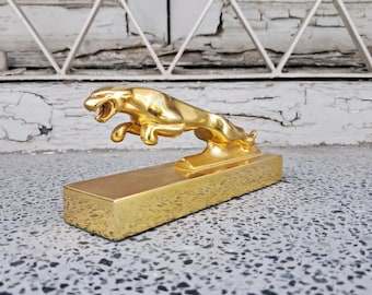 Vintage Brass Jaguar Ornament Paper Weight
