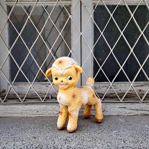イタリア製ヴィンテージ羊/子羊ゴム製きしむおもちゃ 希少