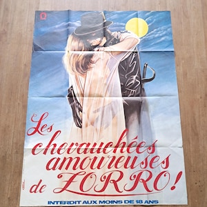 SALDO Enorme poster originale vintage del film Zorro Spin Off