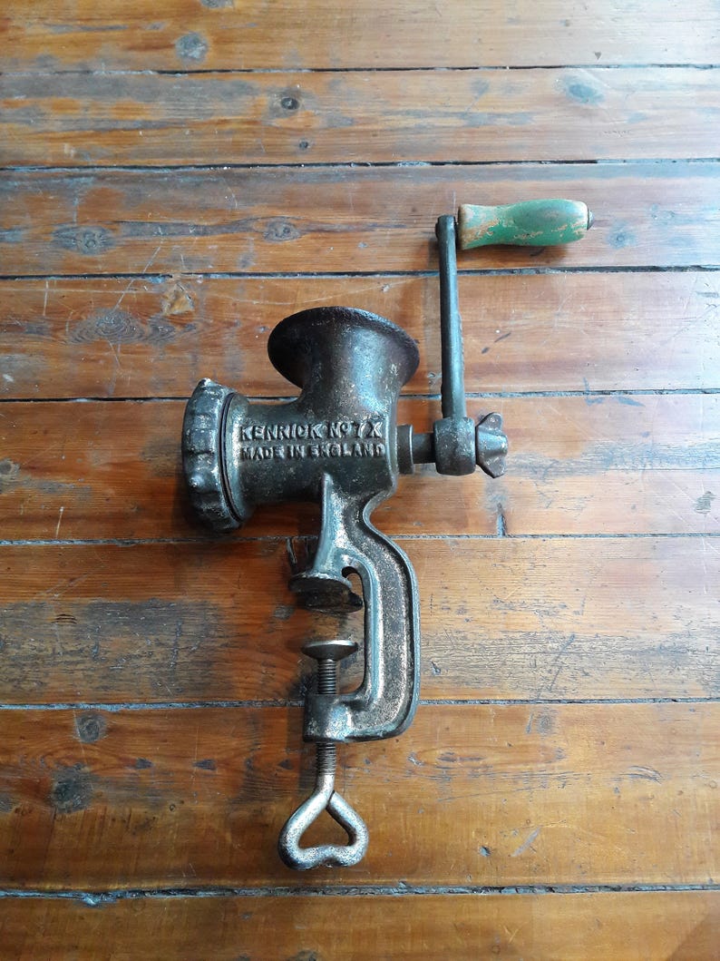 Antique Kenrick No.7 Meat Grinder Made in England Etsy