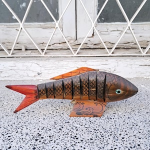 Vintage Decorative Handmade Articulated Fish