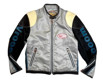 Vintage 90s DIESEL Archival Moto Racing Jacket | Men's Size S-M