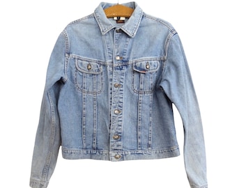 Kurtka dżinsowa Lee w stylu vintage z lat 70. | Western Boho Slim Fit, rozmiar damski S