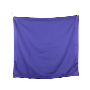 Vintage 70s Mod Basic Solid Bright Purple Large Square Bandana Neck Tie Scarf