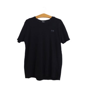 Vintage 90s Boss by Hugo Boss Black Basic Solid Crew Neck Short Sleeve Cotton T-Shirt | Men’s Size M-L