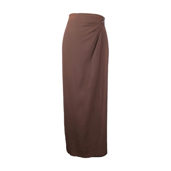 Brown Maxi Skirt - Etsy