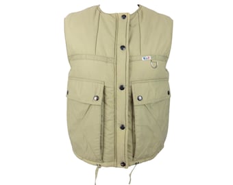 Vintage 70s Padded Utility Vest | Unisex Streetwear Waistcoat