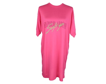 Vintage 90s Emporio Armani Swimwear Men's Bright Hot Pink Graphioc