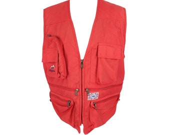 VTG Années 80 Banana Republic Beige Safari Kaki Gilet