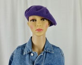 Vintage 1960 39 s Purple Mod Wool Beret Hat