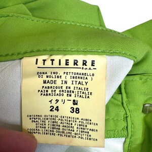 Vintage 2000s Versace Jeans Couture Lime Green Straight Leg Trousers | 26 Inch Waist