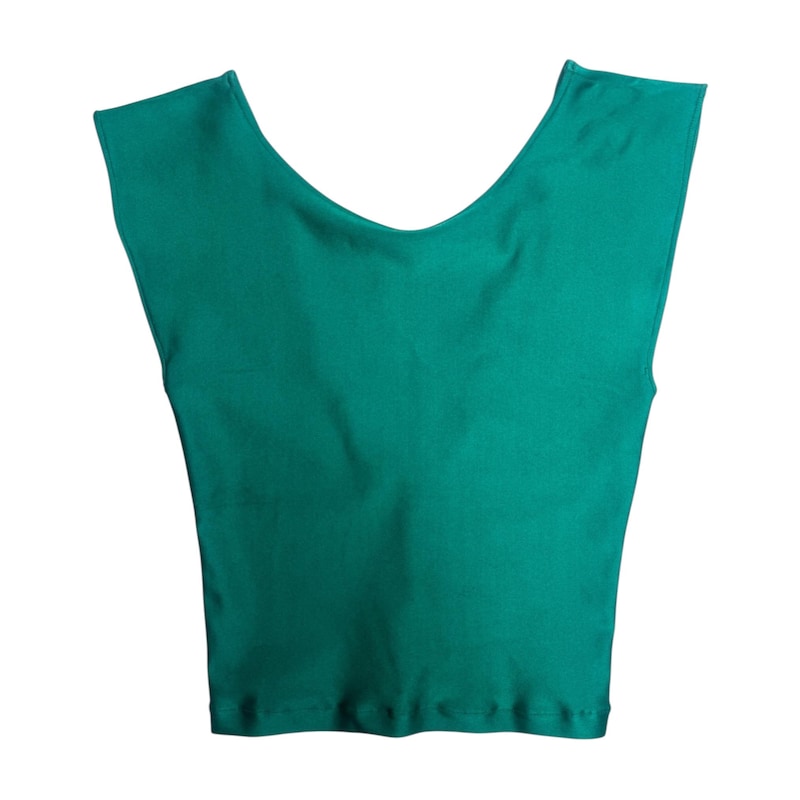 Vintage 2000s Y2K Fiorucci Teal Basic Sleeveless Scoop Neck Spandex Tank Top | Size M main image 0