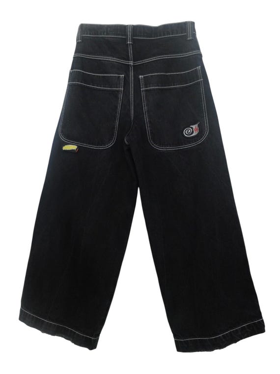JNCO Utility Streetwear Black Oversized Baggy Wide Leg Jeans | 33