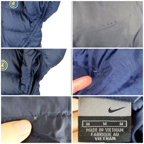 Vintage 2000s Y2K Nike Men's Branded Streetwear Hooded Solid Dark