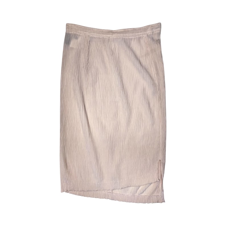 Vintage COMME des GARÇONS Silk Crinkle Pleated Midi Skirt | Size M image 1