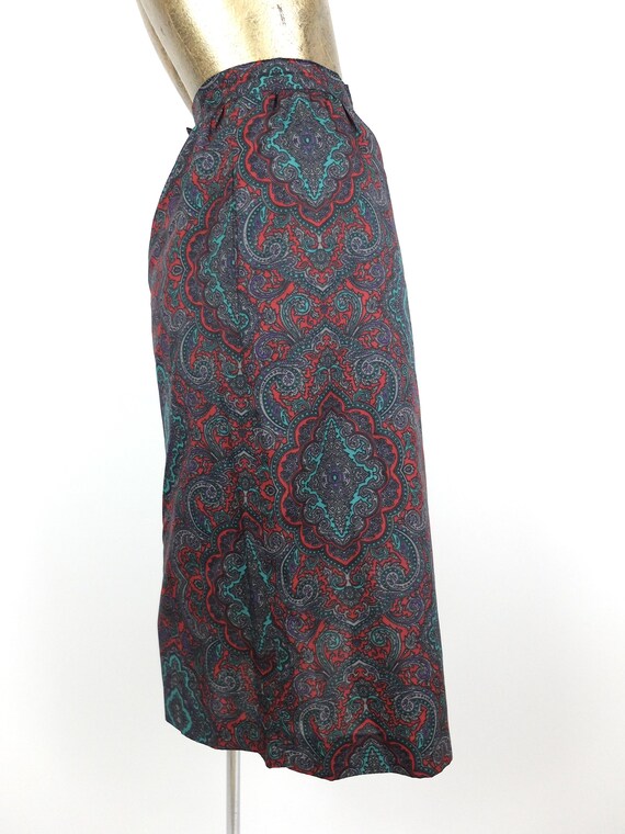 Vintage 60s Mod Psychedelic Paisley High Waisted … - image 7