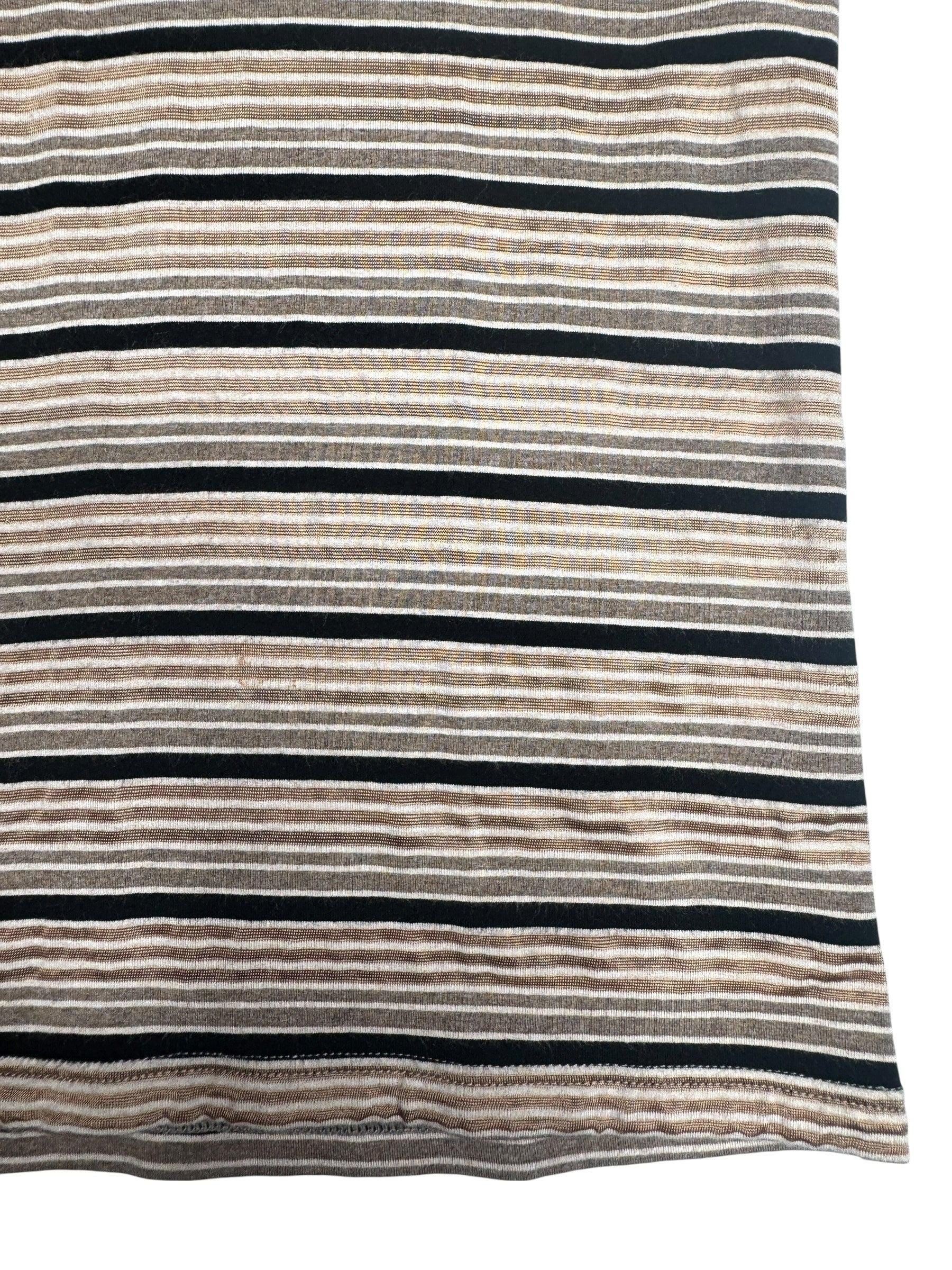 Vintage 2000s Y2K John Galliano Designer Striped V-neck Short