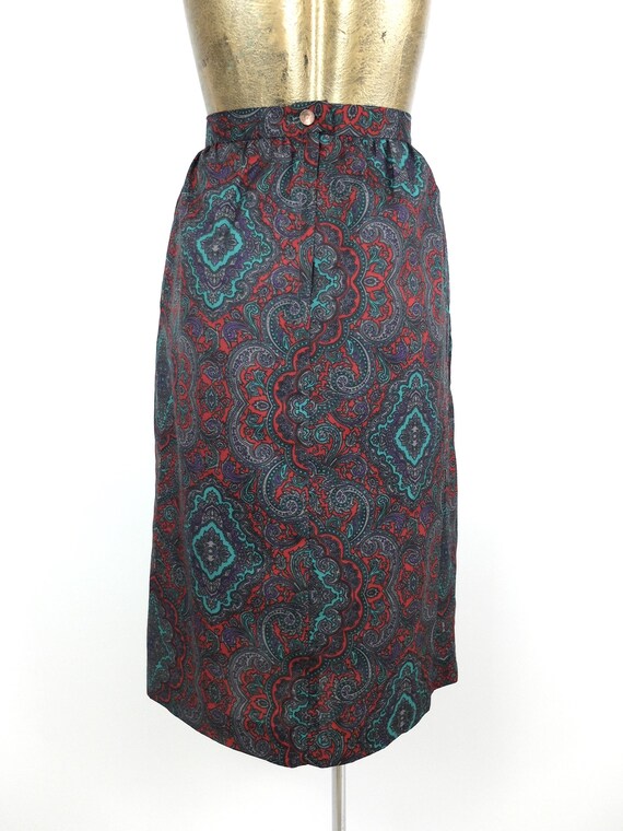 Vintage 60s Mod Psychedelic Paisley High Waisted … - image 8