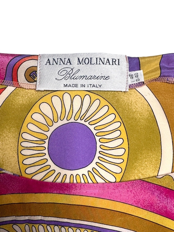 Vintage Anna Molinari Blumarine Silk Butterfly Sleeve Blouse