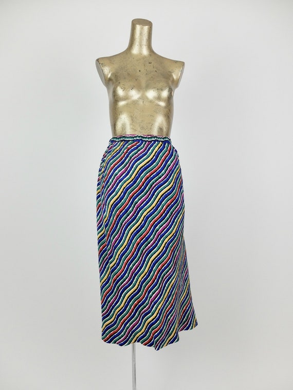 Vintage 80s Bohemian Funky Psychedelic Multicolou… - image 3