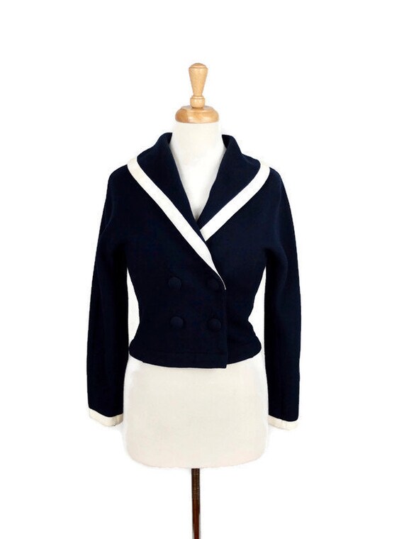 Vintage 1940's Nautical Cardigan Sweater