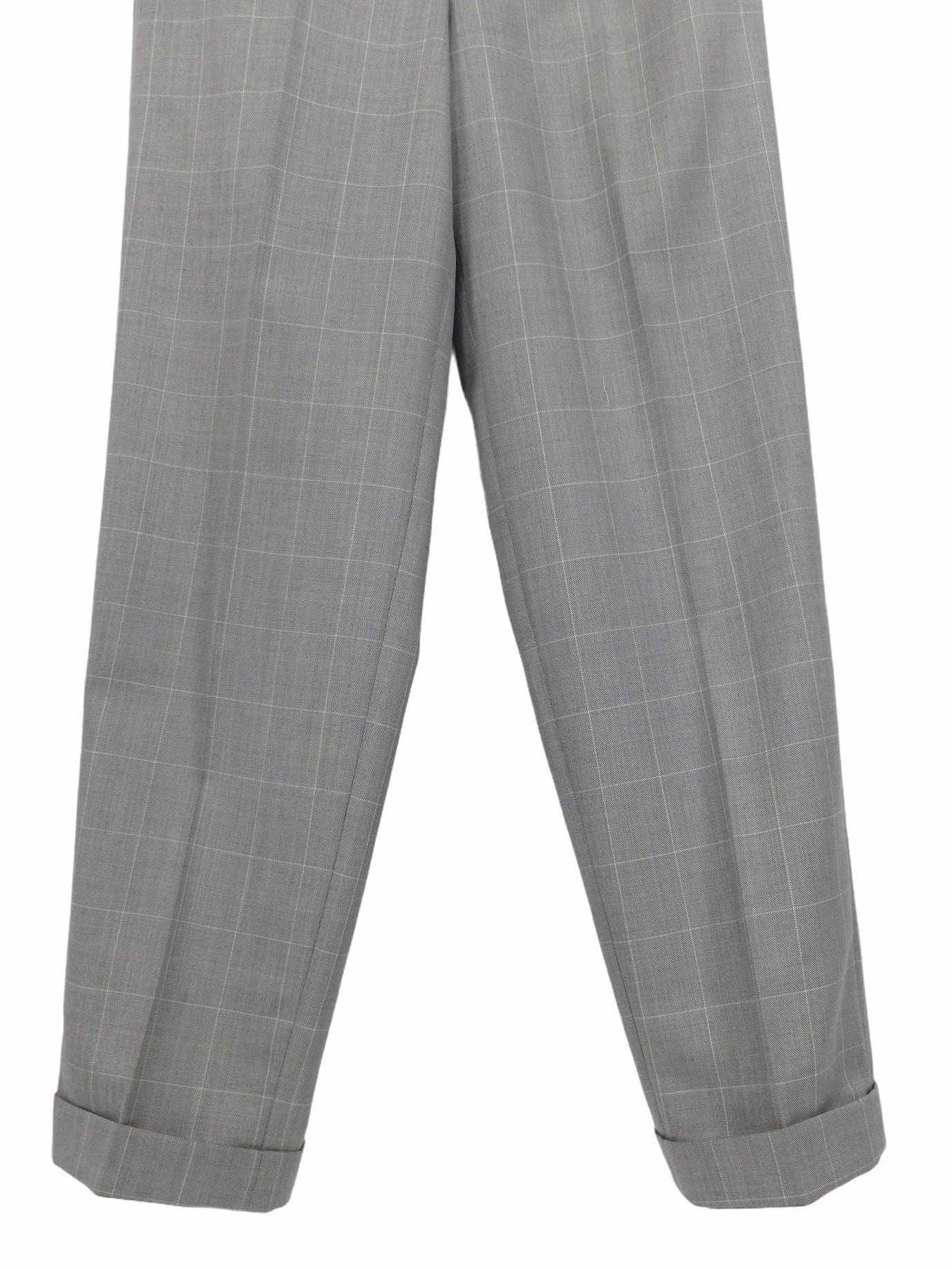 Vintage 00s Y2K Men’s Grey Plaid Check Print Straight Leg Cigarette ...