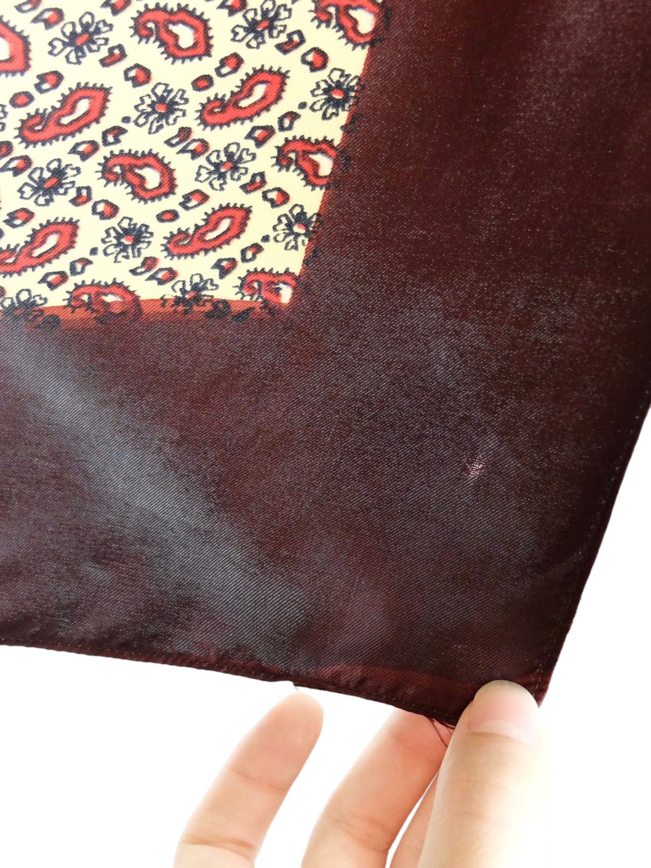 Foulard bandana carré en toile de coton - Orange - Kiabi - nu