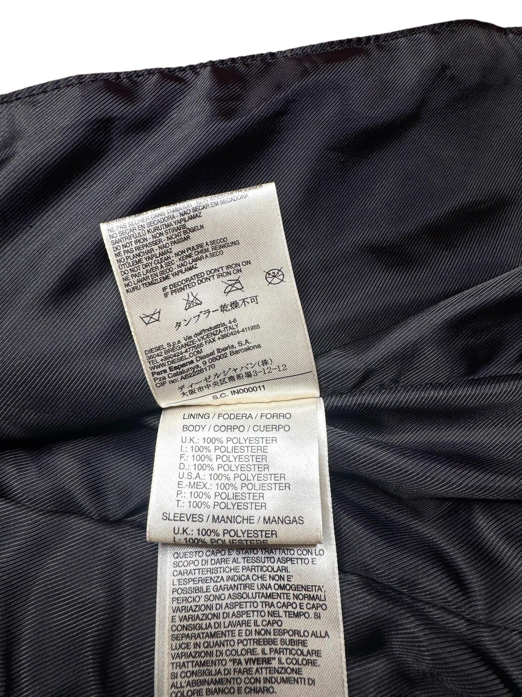 Y2K Diesel grunge archive 変形ジャケット DIESEL black gold y2k archive Down Jackt ダウンジャケット 黒