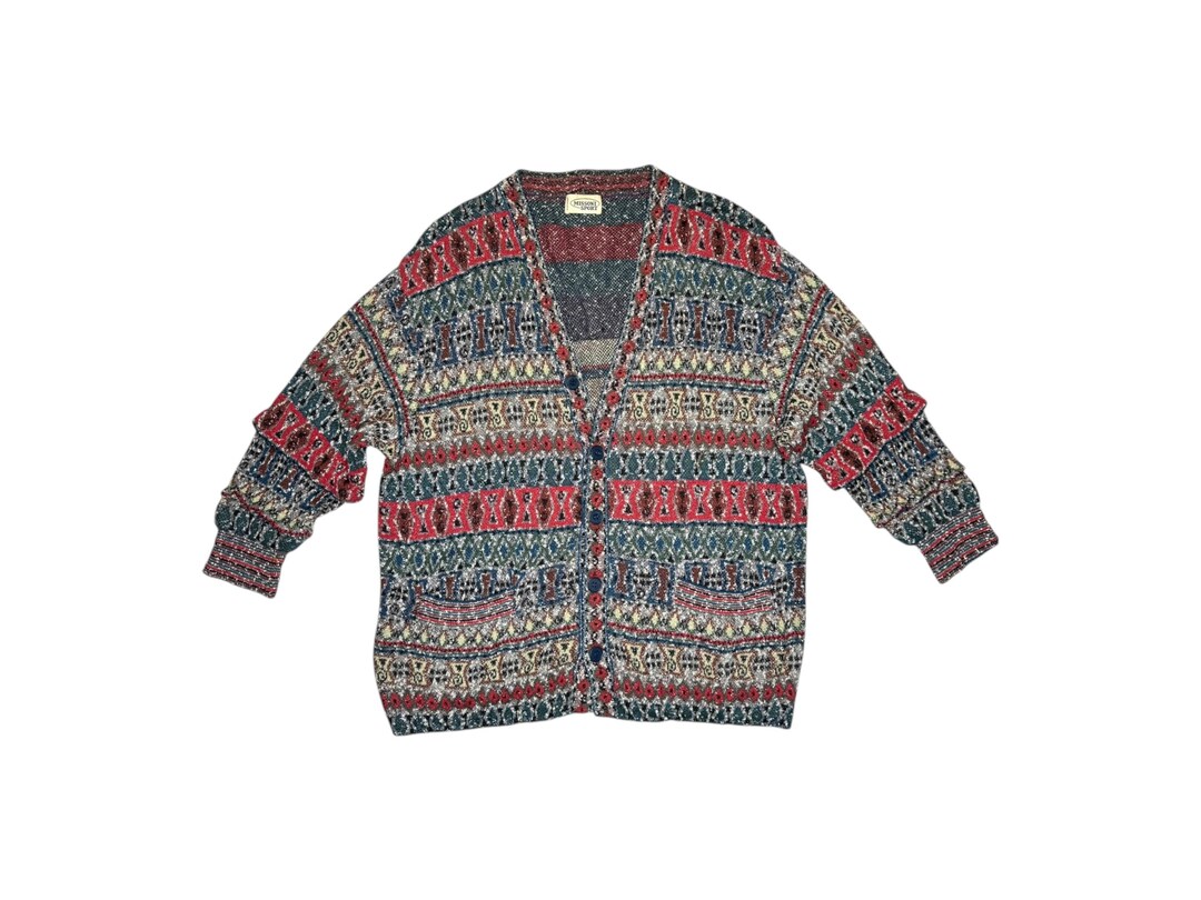 Vintage 90s Missoni Sport Knit Cardigan | Abstract Pattern, Men's