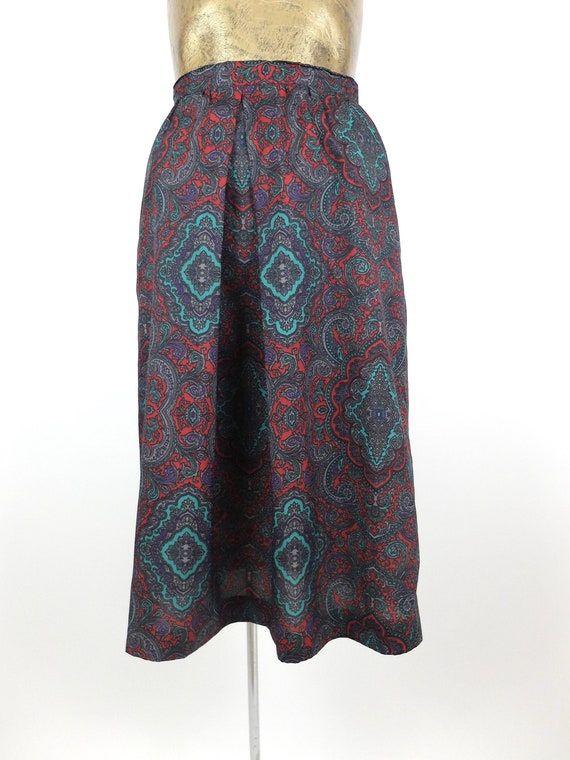 Vintage 60s Mod Psychedelic Paisley High Waisted … - image 5