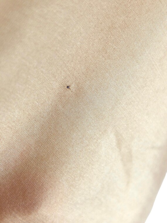 Vintage 90s Silk Chic Mod Solid Basic Beige Tan W… - image 3